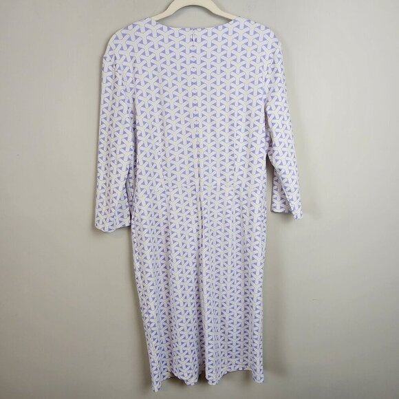 J. McLaughlin Dresses & Skirts - J.Mclaughlin dress sz XL women white geometric pattern Catalina fabric